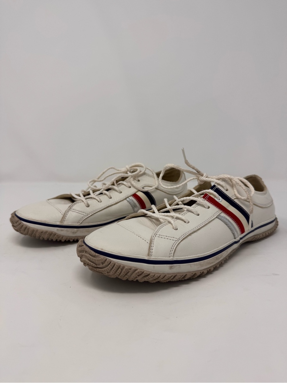Spingle Move SP-168 Tricolor Size S Stripe Japanese Leather Sneakers Tennis Prep